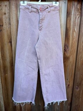 Zara Dusty Pink Wide-Leg Pants